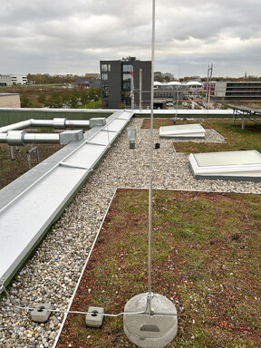 Blitzschutz auf dem Dach